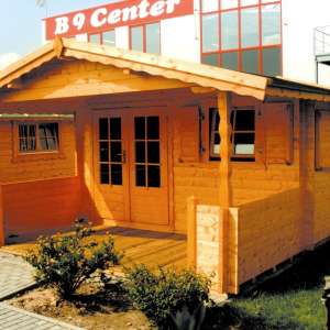 SERIE H : chalet de jardin avec terrasse couverte