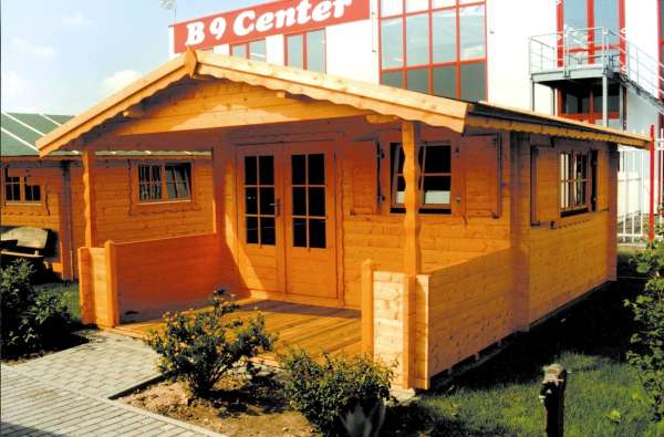 SERIE H : chalet de jardin avec terrasse couverte